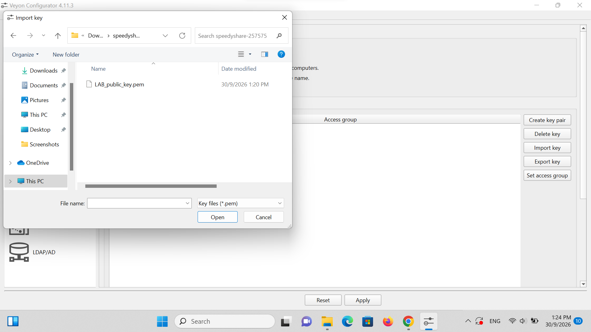 Langkah 17: Import Teacher's Public Key & Click 'Apply'